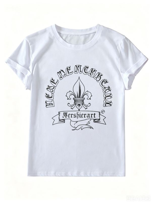 Classic Cotton Crew Neck Tee, Soft Breathable Short Sleeve T-Shirt, Minimalist Casual Fashion For Daily Activities_ecoleips.com