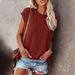 Women's Clothing Solid Color Off Shoulder T Shirt Tops_ecoleips.com