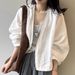 Women's Vintage Linen Cotton Shirt Jacket – Long Sleeve Oversized Boho Blouse, Summer Lightweight Cover-Up, Sun Protection Top_ecoleips.com