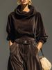 K New Hooded Long Sleeved And Folded Leg Pants Casual Suit For Women. No Accessories_ecoleips.com