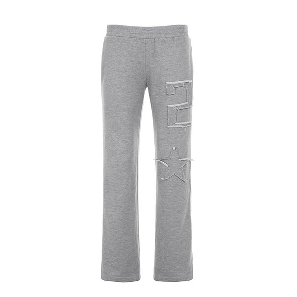 New European And American Style Solid Color Comfortable Versatile Sports Suit With Frayed Hem Slim-fit Sweatshirt +_ecoleips.com