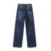 Women's Denim Jacket & Wide Leg Jeans Set - Stylish Cropped Button-Up Top With High Waist Slimming Pants For Casual & Office Wear_ecoleips.com