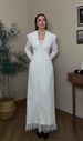 Modest Abaya Dress/Muslim Dress Women Elegant Bodycon Dress For Women - Slim Fit Cotton Blend Maxi Dress With Button Front Detail (White, S-XXL)_ecoleips.com