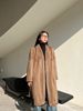 Women’s Long V-Neck Faux Mink Coat – Chic & Ethical Winter Jacket (S/M/L, Black/Beige/Camel/Grey/Light Grey)_ecoleips.com