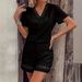 Women's V-Neck Sleeveless Top & Shorts Set - Breathable Polyester Summer Outfit In White/Black/Burgundy (S-3xl)_ecoleips.com