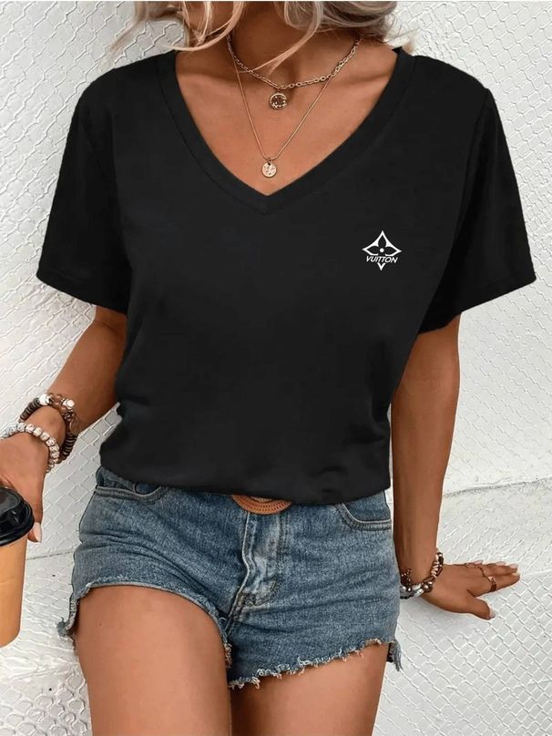 Women's Printed T-Shirts Short-Sleeved Round Neck Casual Tops Spring Summer Fashion Comfortable Fit Tees-10_ecoleips.com