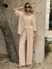 Women's Clothing Pure Color Elegant Loose Laid-back Long-sleeved Top Set For Women Spring/summer_ecoleips.com