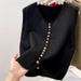 K Fashionable Knitted Vest For Women With Rainbow Buttons; Wear It Over A Sweater._ecoleips.com