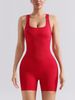 Women's Seamless Yoga Bodysuit Spring/Summer Cross Back Outdoor Running Fitness Sports Hip Lifting Yoga Shorts_ecoleips.com