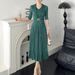 2025 Spring Autumn New Dress For Women High-end Elegant Fashion Commuter Style Lace Blazer Collar Pleated Skirt_ecoleips.com