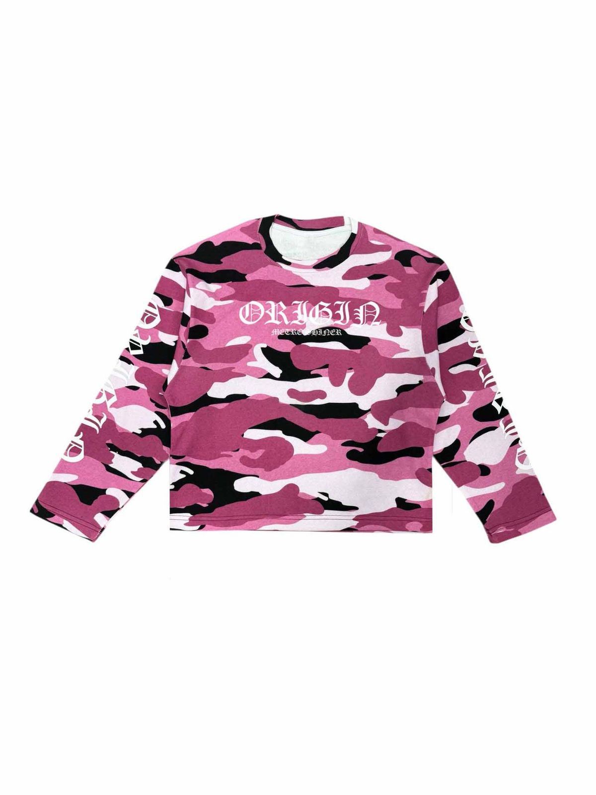 Camouflage 3D Print Crew Neck Sweatshirt Long Sleeved Loose Fit for Men And Women Independent Website Cross Border New American Street Hip Hop Style_ecoleips.com