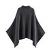 Aria Basics Aria Basics European And American Cross-border Clothing Wholesale: Women's Asymmetrical Knitted Cape Coat_ecoleips.com