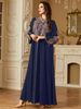 Modest Abaya Dress/Muslim Dress Women Elegant Embroidered Abaya Dress With Beaded Details For Muslim Women – Modest Long Sleeve Maxi Dress_ecoleips.com