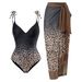 Women's Clothing Fashion Sexy One Piece Swimsuit Split Two Piece Chiffon Skirt Swimsuit Suit_ecoleips.com
