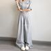 Women's Clothing Summer Lazy Style Solid Color Oblique Collar Pleated Hem Casual Two Piece Suit_ecoleips.com