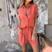 Women's Clothing Spring And Summer New Cotton And Linen Short Sleeved Shorts Casual Suits For Women_ecoleips.com