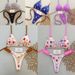 New Sexy Triangle Push Up Wire-Free Printed Bikini Two-Piece Swimsuit For Women Vacation Swimwear_ecoleips.com