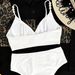 Women's Clothing Sexy Pearl Strap Bikini Swimsuit For Women High-Waisted Two Piece Solid Color Swimwear For Formal & Casual_ecoleips.com