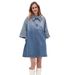 Women's Lapel Loose Fit Denim Midi Dress – Casual Fall Jean Gown 2026_ecoleips.com