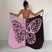 New Quick Drying Beach Skirt For Adults Without Sand Single Sided Butterfly Contrasting Print Portable Blouse Dress_ecoleips.com
