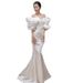 Women's Clothing Style Out Of The Door Banquet Annual Meeting Fishtail Long Skirt Female Party Evening Dress_ecoleips.com