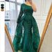 Women's Clothing Summer Slim Fishtail Dress Skirt Mesh Beaded Light Luxury Fashionable Oblique Shoulder Long Sleeve Dress_ecoleips.com