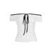 AD440 New Spring/Summer Cross-Border Wave Pattern Textured Versatile Bowknot Pure Desire High-End Chic Off-Shoulder_ecoleips.com