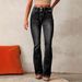 2025 Spring European And American Cross-Border New Retro Stretch Jeans Women's Washed Flared Long Pants_ecoleips.com