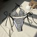 European And American New Striped Towel Cloth Small Fresh Sexy Split Swimsuit Bikini Bikini Cross Border Foreign Trade_ecoleips.com
