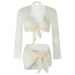 New Women's Swimsuit Two Piece Bikini Set Long Sleeve Popular Online Style For Travel Vacation Hot Springs High End Feel_ecoleips.com