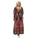 European And American Spring/summer Women's Ethnic Dress, Middle Eastern Plus-size Loose-fitting Split Long Robe,_ecoleips.com