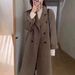 Xi Wu Women's Elegant Woolen Coat, Stylish And Warm Outerwear, Thickened Mid-length Jacket For Autumn And Winter, Hepburn Style_ecoleips.com