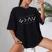 Women's Relaxed Fit Cotton-Soft Graphic Tee Breathable Everyday T-Shirt Street Style Comfort Black Coffee Beige_ecoleips.com