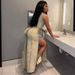 Women's Clothing Women's Denim Suits Women's Clothing Trend Personality Hand Worn Vest Slit Denim Skirt_ecoleips.com