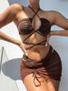 Verve 2025 Multicolor Sexy Swimsuit Reverse Wear Three-Piece Set Bikini Swimwear For Women_ecoleips.com