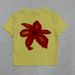 Aria Basics Aria Basics Cross-Border European And American Casual Women's Clothing Color-Block Floral Print Round Neck Basic Sleeve Top Slim Fit_ecoleips.com