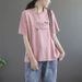 2026 Summer Loose Short-Sleeve T-Shirt For Women, Korean Style Letter Print Slimming Base Layer Top Layered T-Shirt_ecoleips.com