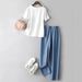 Women's Clothing Casual Suits Loose Short Sleeved T Shirts Simple Tops And Pants Slim Two Piece Suits_ecoleips.com