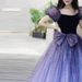 Elegant Starry Purple Princess Dress French Style Evening Gown for Banquets And Annual Meetings Women's Toast Dress 2026 New Style_ecoleips.com