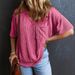 2026 Spring/Summer European And American New Fashion Two-Tone Twisted Elastic Pocket Short-Sleeve_ecoleips.com