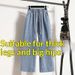 Plus-size Women's Elastic Waist Jeans, Mid-rise, Slimming, Thin Straight-leg Pants, Loose And Versatile Wide-leg Pants_ecoleips.com