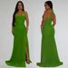 Women's Clothing Summer Mesh Sexy Slit Solid Color Dress_ecoleips.com