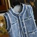 Women's clothing products niche and fashionable exquisite small X style edge cotton 0 quality denim vest jacket_ecoleips.com