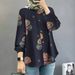 Women's Clothing Muslim Floral Shirt Fashion Puff Sleeve_ecoleips.com