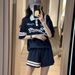 Women's Polo Collar Sports Fashion Set High-End Korean Style Summer Outfit Loose Short-Sleeved Top And Shorts Two-Piece Set_ecoleips.com