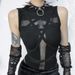Women's Slim Fit Sleeveless Vest Dark Trendy Cross Strap Top New Summer Style Sexy Girl_ecoleips.com