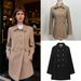 Women’s Wool-Blend Double-Breasted Coat – European Style Winter Short Jacket, Faux Fur Trim_ecoleips.com