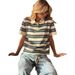 2025 Summer New Retro Color Block Striped Polo Shirt Cross-Border European And American Style Loose Short Sleeve T-Shirt_ecoleips.com