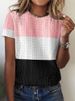 Women's Casual Short Sleeve round Neck T-Shirt Digital Print Soft Breathable Fabric Trendy Streetwear Multiple Colors And Sizes_ecoleips.com