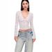 Women's Sexy Deep V Neck Slim Fit Long Sleeve Lace Top European And American Style Versatile Autumn Fashion for Ladies_ecoleips.com